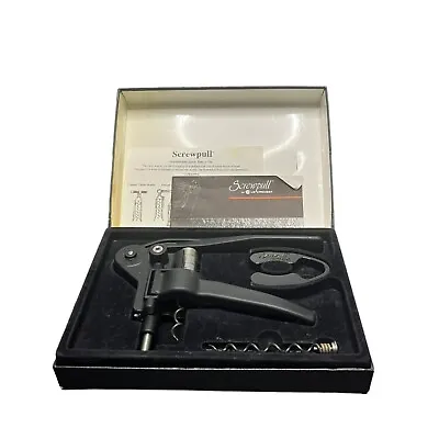 Vintage Le Creuset Screwpull Lever Model Wine Opener Box Foil Cutter In Box WEAR • £44.31