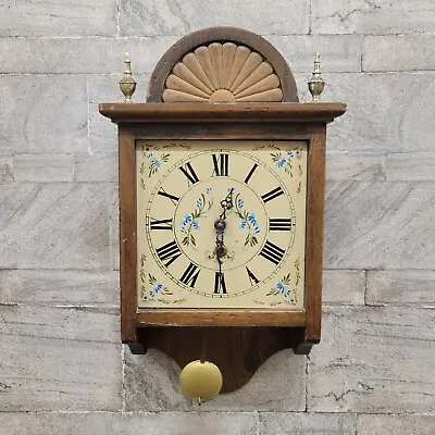 Wuersch Wood Pendulum Wind Up Wall Clock Fall River Mass With Key • $69.95