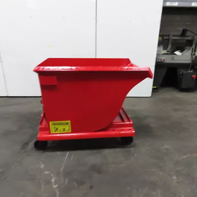 1/3 CU Yard Self Dumping Trash Scrap Hopper W/ Casters Drain Holes • $799.99