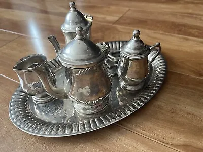 Vintage “Godinger Silver Art”Miniature Tea Coffee Set READ • $12