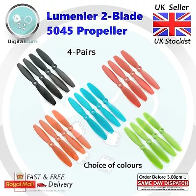 2-Blade Propellers 4-Pairs Lumenier 5  5045 Quadcopter RC Drone • £5.89