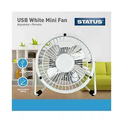 £6.79 • Buy Mini USB Desk Fan Small Quiet Personal Home Office Table Portable Cooler White