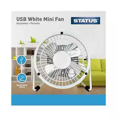£6.79 • Buy Mini USB Desk Fan Small Quiet Personal Home Office Table Portable Cooler White