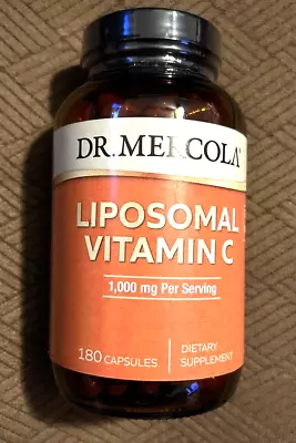 Dr. Mercola Liposomal Vitamin C 1000 Mg Per Serving 180 Capsules 5/24 New • $20.95