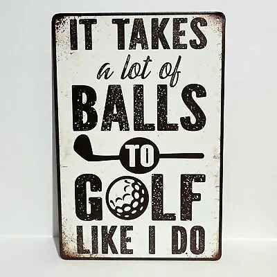 Golf Balls Rustic Vintage Metal Tin Signs Man Cave Garage • $12.99