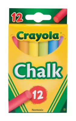 Crayola 51-0816 Assorted Colors Drawing 12 Sticks Of Chalk (Pack Of 6) • $12.89