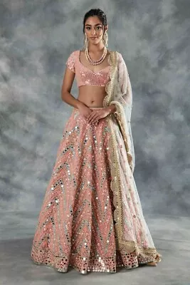 Indian Party Style Organza With Sequence Work Designer Lehenga Choli & Dupatta • $114.30