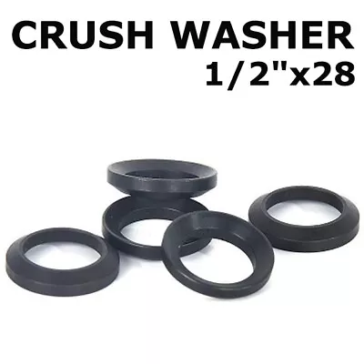 Muzzle Brake Crush Washer 1/2x28 1/2-28 TPI Black Steel For .223 5.56 9MM • $7.95