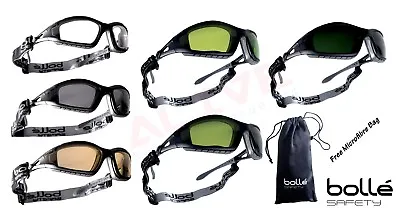 Bolle TRACKER II Safety Glasses Goggles Spectacles & FREE Pouch Bag • £7.19