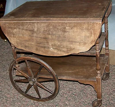 Antique Wooden Tea Cart Old • $200