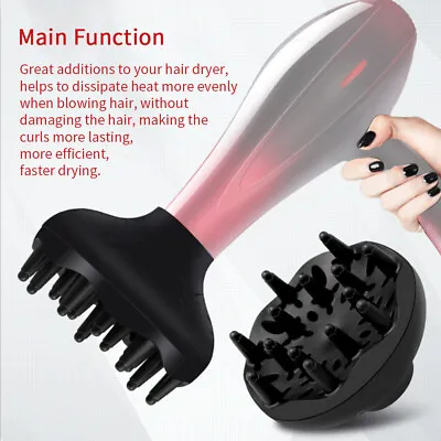 Easy Install Hair Dryer Diffuser Blower For Curly Wavy Universal Styling Tool UK • £6.86