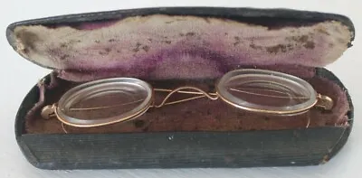 £25 • Buy ANTIQUE Rolled Gold Rimmed Specs In Original Case By WM & CJ Jones Optician
