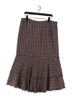 Adini Women's Midi Skirt W 38 In Multi Checkered Acrylic With Other Midi A-Line • £8.50