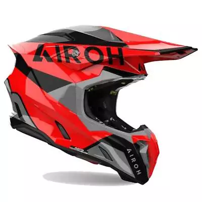 Airoh Twist 3 King Red Grey Offroad Helmet - New! Fast Shipping! • $193.18