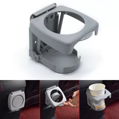 Gray Folding Beverage Drink Cup Bottle Holder Mount Stand Car / Truck Universal • $7.99