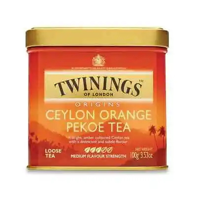 Twinings Ceylon Orange Pekoe Loose Tea Caddy 100g Loose Free Shipping World Wide • $69.74