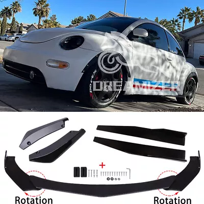 For VW Beetle R-Line Gloss Front Bumper Lip Splitter + Side Skirts + Rear Spats • $100.11