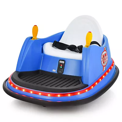 Kids Ride On Bumper Car 12V Vehicle 360° Spin Race Toy W/ Remote Control Blue • $129.99