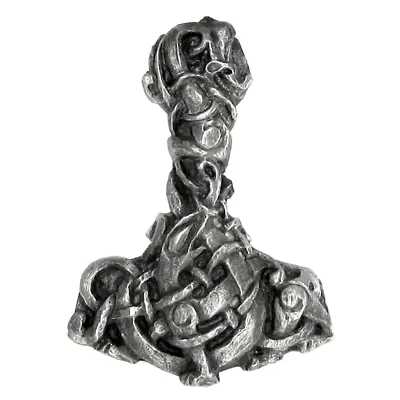 Pewter Urnes Thors Hammer Pendant - Dryad Design Norse Viking God Asatru Pagan • $24.99