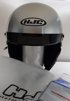 HJC Motorcycle Helmet CS-2N Helmet (LIGHT SILVER SMALL) • $38