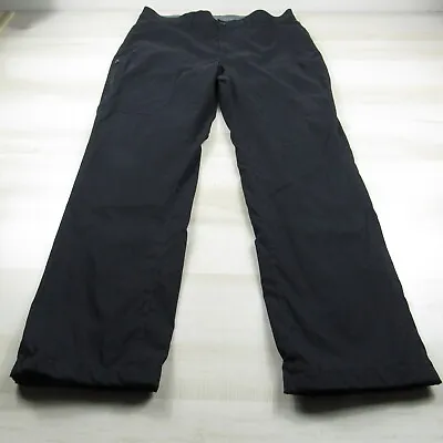Eddie Bauer Pants Mens 36x32 Black Cargo Outdoor Fleece Lined Nylon Tech • $27.99