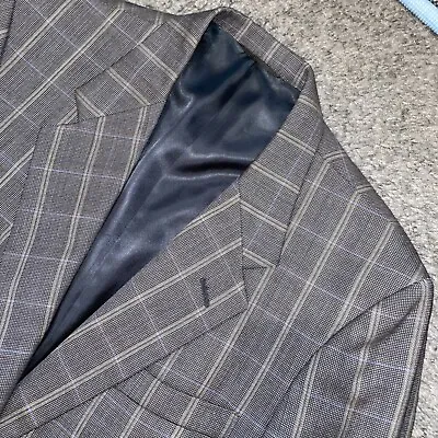Tom Jones Innocenti Multicolored Windowpane Blazer Suit Jacket Appears 40R Pics • $24