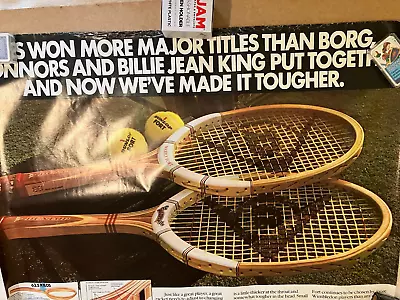 Large Vintage 1970's  Dunlop Tennis Rackets Shop Display (Tennis ) Poster • £39.76