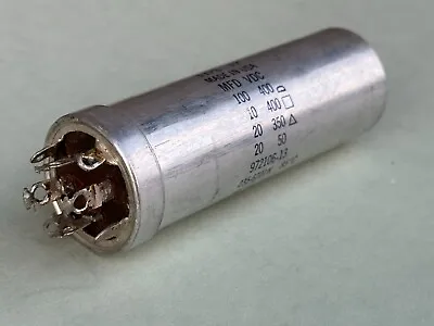 Mallory  100/400+10/400+20/350+20/50 Electrolytic Can Capacitor 235-6721K ~ Used • $9.50