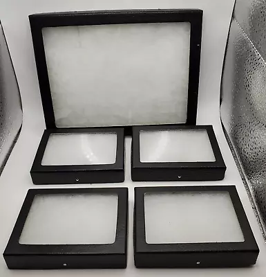 Riker Boxes Lot Of 5: FOUR 3x4  & ONE 8x6 Inch Riker Display Cases/Boxes • $37