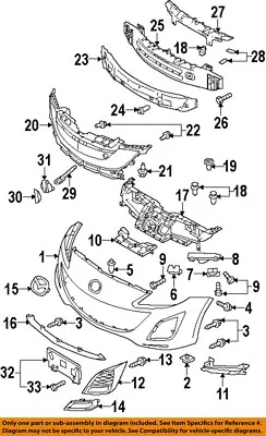 MAZDA OEM 10-11 3 Front Bumper-Lower Cover Left BBN250102B • $15.44