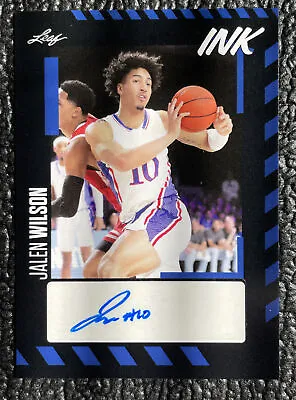 🔥jalen Wilson 2023 Leaf Ink Black Autographed Rookie Card!🔥jayhawks! Nets! • $19.99