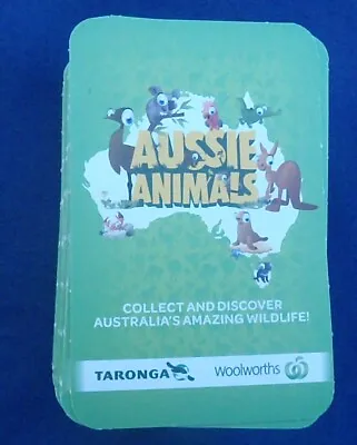 Woolworths Aussie Animal Cards (Green) - Sold Separately - NEW - 5 Cards For $2. • $2
