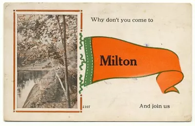 Milton VT Pennant Postcard ~ Vermont • $3