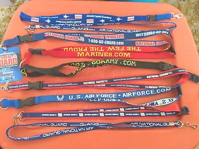 Lot Of 9 Military Lanyard Key Chain Neck Strap ID Holder   • $5.99