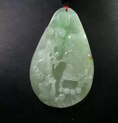 Certified 100% Natural A Jade Jadeite Pendant Dragon Da Mo Buddha God 733691 • $200