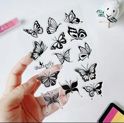 £3.99 • Buy Butterfly  Nature Insects  Silicone Stamps Rubber Stamp  Craft Arts