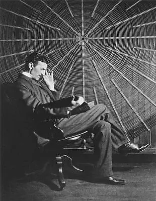 NIKOLA TESLA GLOSSY POSTER PICTURE PHOTO Electricity Inventor Light Bulb 2159 • $14.99