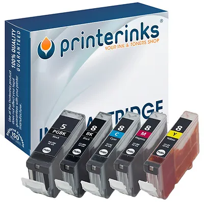 PGI-5BK And  CLI-8BK/Y Compatible Ink For Canon Pixma MP610 MP800 - 5 Pack • £8.42