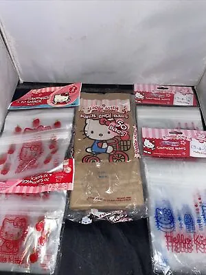 Hello Kitty Zip Seal Sandwich Snack Bags Per Lunch Bags Vintage Licensed Sanrio • $34.87