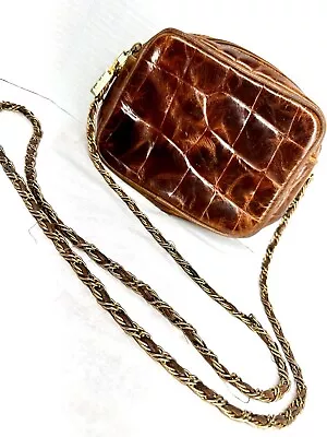 Ann Taylor Vintage Leather Crocodile Purse! Perfect For Spring • $89.99