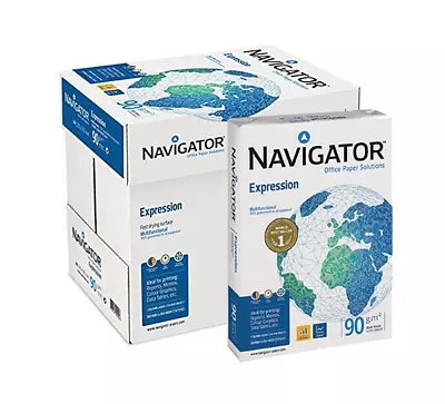 A4 90GSM NAVIGATOR PREMIUM Quality White Copier Printing Paper Home School • £49.99