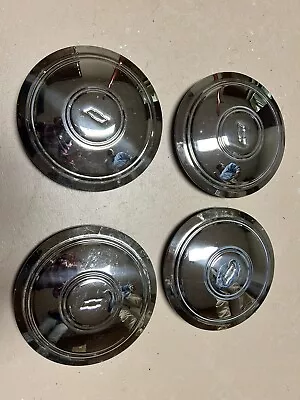 Vintage Chevy Bowtie Logo Wheel Center Caps Lot Of 4 • $100