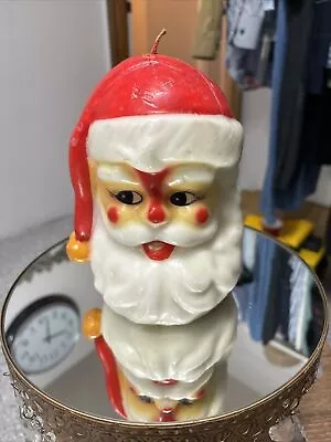 Vintage Gurley Santa Claus Head Christmas Candle | Figural Wax Novelty • $18