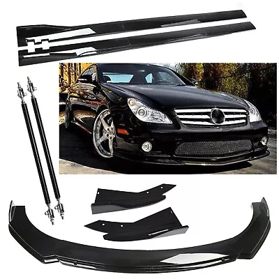 Front Bumper Lip Spoiler Splitter Body Kit Side Skirt For Mercedes Benz E Class • $129.99