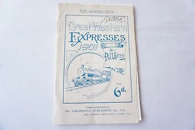 £24.99 • Buy 1901 GWR Great Western Express Locomotive Railway Booklet With Gradients Uinter