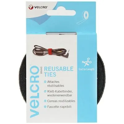 Velcro® Brand One-Wrap® Reusable Ties 30mm X 5m Black • £13.99