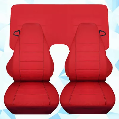 Full Set Red Cotton Car Seat Covers Fits Chevrolet Camaro Coupe/Convertible • $144.99