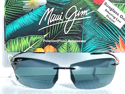 NEW Maui Jim LIGHTHOUSE Black POLARIZED Grey +2.0 READERS Sunglass 423-0220 • $218