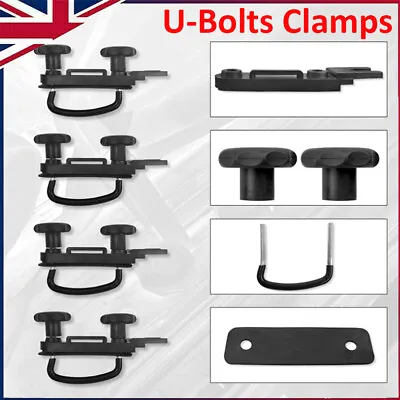 4X Stainless Steel Car U-Bolts Clamps Universal Roof Box Van Mounting Fitting UK • £8.98