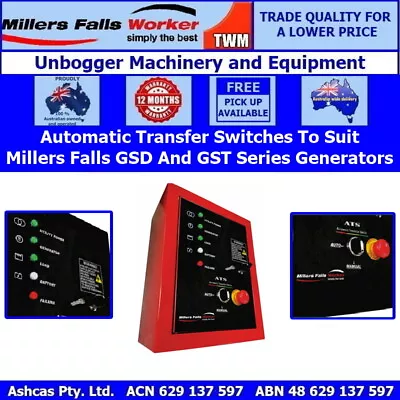 Automatic Transfer Switches For Millers Falls Petrol & Diesel Generators • $310